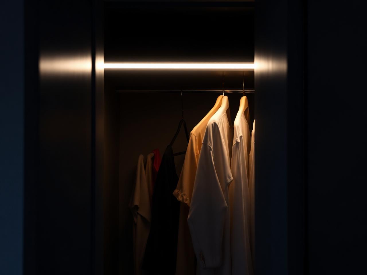 LUMEN light inside a wardrobe cupboard